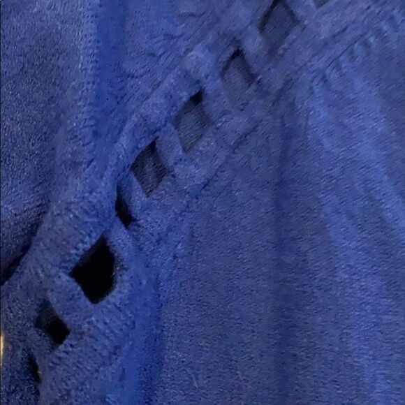 Milly Minis Royal Blue Cardigan Cut-Out Sweater - Picture 4 of 6